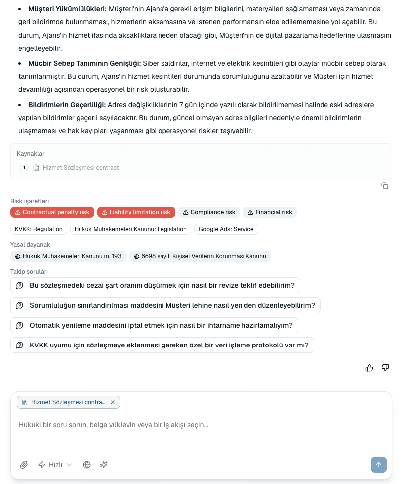 An assistant answer with the activity trace expanded and the sources panel beneath it